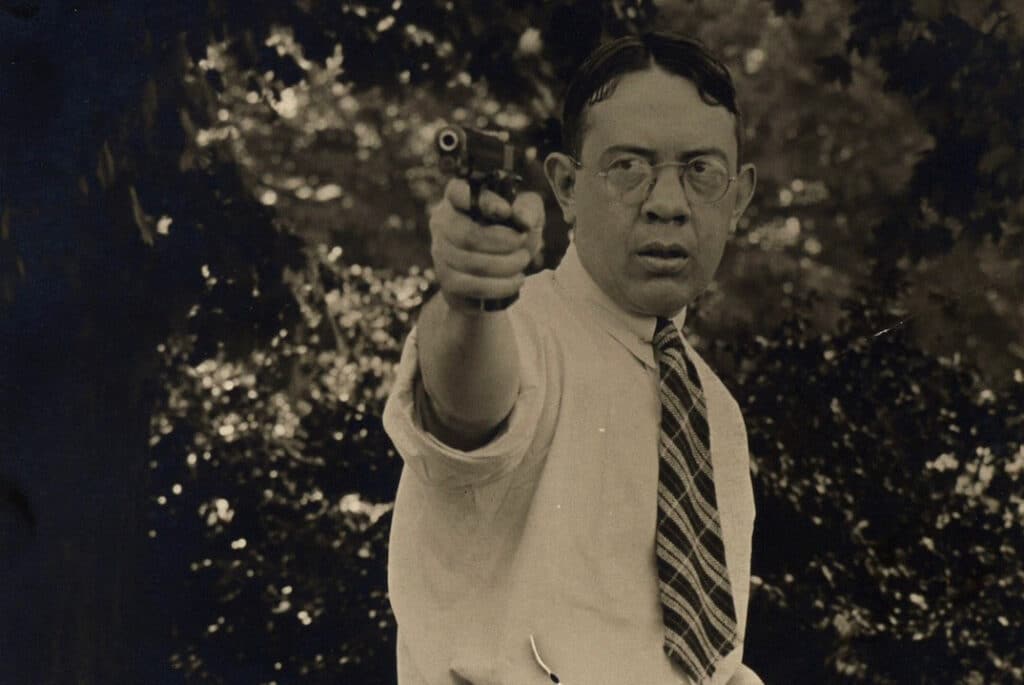 Bernard DeVoto, heralded Western historian who went gunning for truth despite attempts to silence him. He bought a gun in the wake of threats made against him and his family. He never condoned violence (and neither, for the record, does Yellowstonian). Photo courtesy Nate Schweber